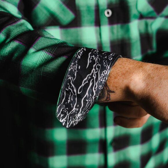 DIXXON Flannel x CALEB FRANCIS "GRIZZLY PUNCHER" Collab Flannel Shirt- Men's M - Picture 5 of 11